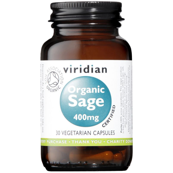 Viridian Organic Sage 400mg Capsules