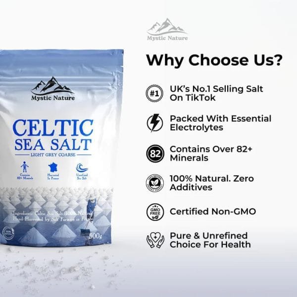 Celtic Sea Salt 500g - Light Grey Coarse - Image 2