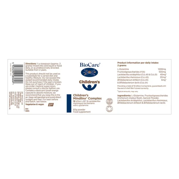 BioCare - Children's Mindlinx® Complex 60g - Image 2